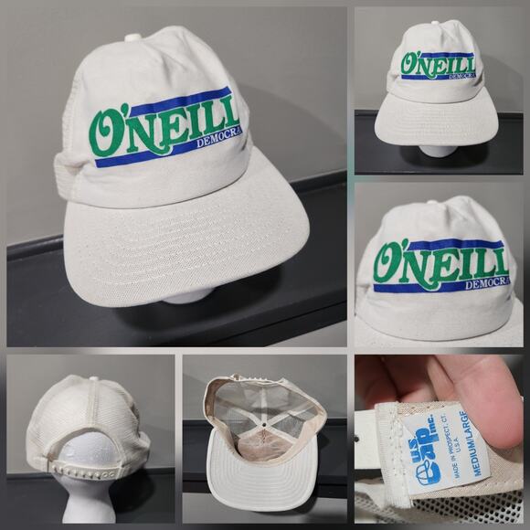 VTG O'Neill Democrat CT Connecticut Political Snapback Hat Cap Trucker Mesh - Picture 1 of 14